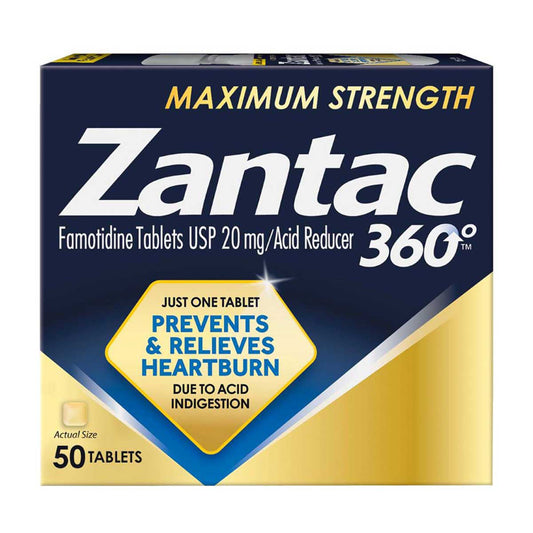 Zantac 360 Tablets 20 Mg Maximum Strength Acid Reducer Health & Beauty Pasteur Pharmacy