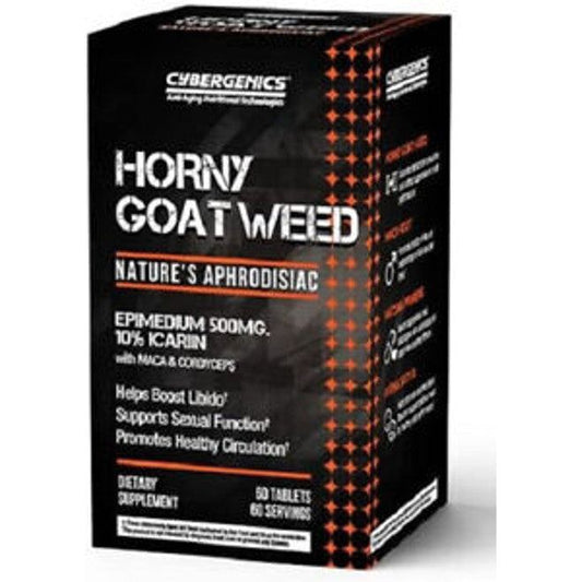 Cybergenics Horny Goat Weed 500mg Nature's Aphrodisiac 60 Tablets Vitamins & Supplements Pasteur Pharmacy