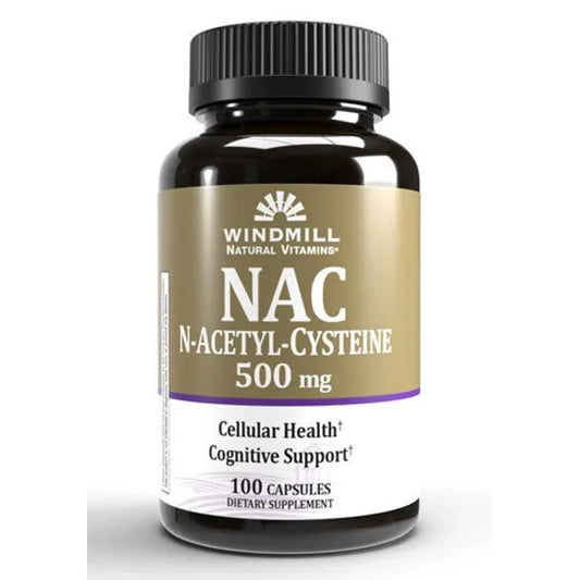 Windmill Vitamins® NAC - 500mg (100 Capsules) Health & Beauty Pasteur Pharmacy