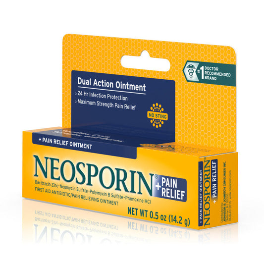 Neosporin Plus Pain Relief Antibiotic Ointment Maximum Strength, 0.5 Oz First Aid Pasteur Pharmacy