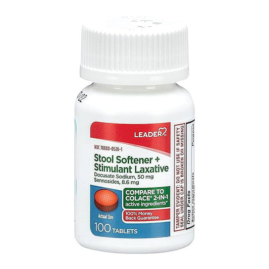 Leader Stool Softener + Stimulant Laxative, Tablets Folding Chairs & Stools Pasteur Pharmacy