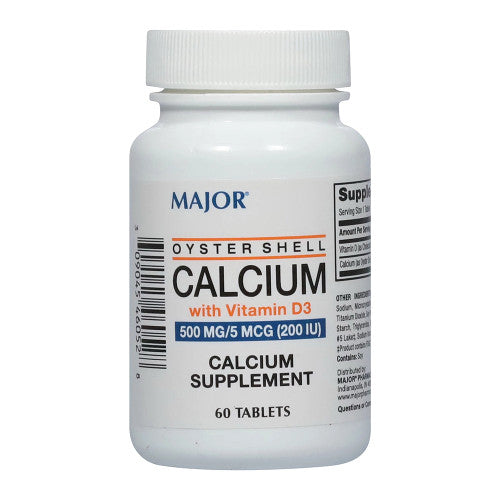 Major Oyster Shell Calcium 500 Mg With Vitamin D Vitamins & Supplements Pasteur Pharmacy