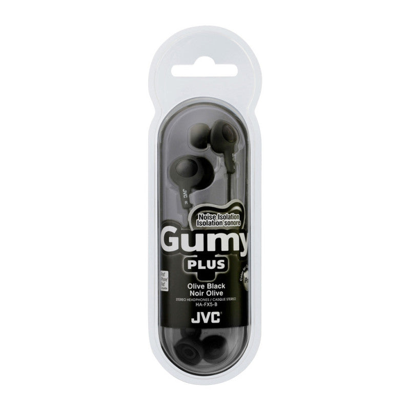 JVC HAFR6B Gumy Plus Earbuds With Remote & Microphone Black Headphones Pasteur Pharmacy