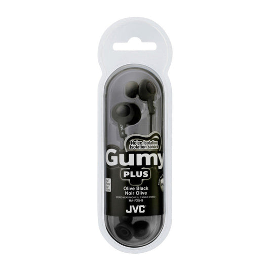 JVC HAFR6B Gumy Plus Earbuds With Remote & Microphone Black Headphones Pasteur Pharmacy