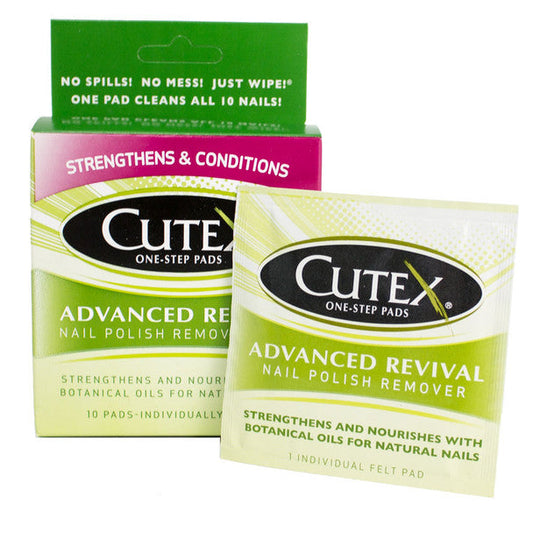 Cutex One-Step Pads Nail Polish Remover Pads, Advanced Revival Nail Polishes Pasteur Pharmacy