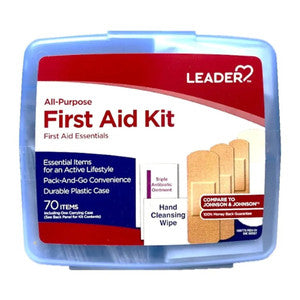 Leader™ 70-Piece First Aid Kit - Multi-Purpose Emergency Essentials Case First Aid Kits Pasteur Pharmacy