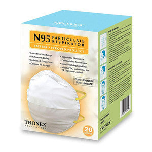 Tronex N95 Particulate Respirator Mask, NIOSH Approved, One Size (Pack of 20) Business & Industrial Pasteur Pharmacy