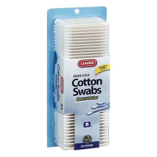 Leader™ Cotton Swabs – 100% Pure Cotton with Paper Sticks Cotton Swabs Pasteur Pharmacy