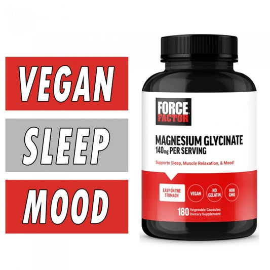 Force Factor Magnesium Glycinate - 140 Mg - 180 Veg Capsules Vitamins & Supplements Pasteur Pharmacy