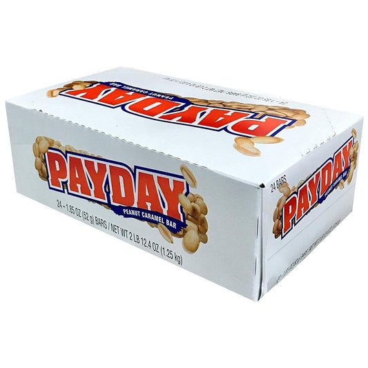 PAYDAY Peanut Caramel Full Size Candy Bars, 1.85 oz, 24 Count Box Candy & Chocolate Pasteur Pharmacy