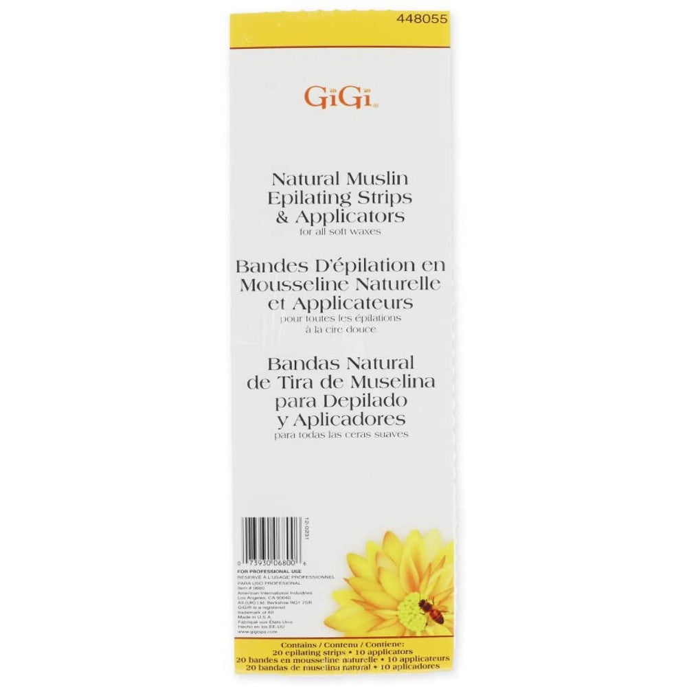 GiGi Natural Muslin Epilating Strips & Applicators Combo#6 Bath & Body Pasteur Pharmacy