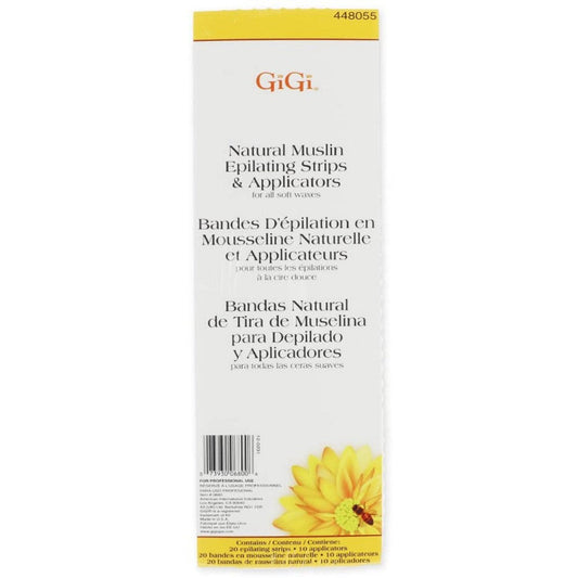 GiGi Natural Muslin Epilating Strips & Applicators Combo#6 Bath & Body Pasteur Pharmacy