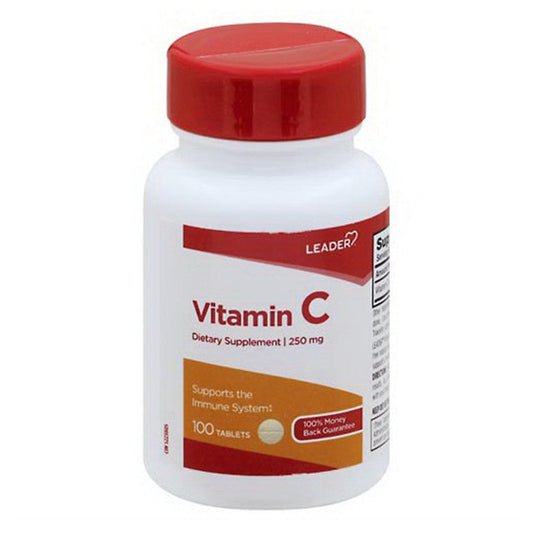 Leader Vitamin C 250 mg, Immune System Support & Antioxidant Health, 100 Tablets Vitamins & Supplements Pasteur Pharmacy