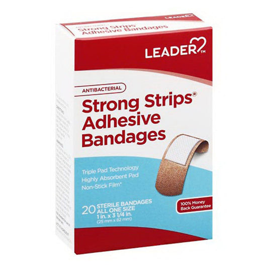 Leader Health Care Adhesive Bandages, Antibacterial, Strong Strips, All One Size Medical Tape & Bandages Pasteur Pharmacy