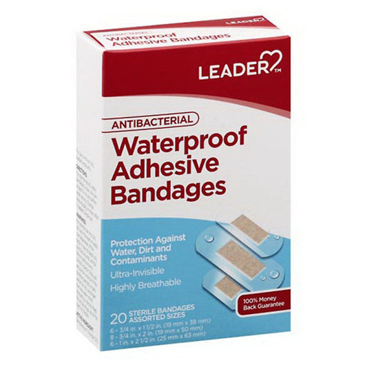 Leader™ Antibacterial Waterproof Bandages – 20 Count Pack Medical Tape & Bandages Pasteur Pharmacy