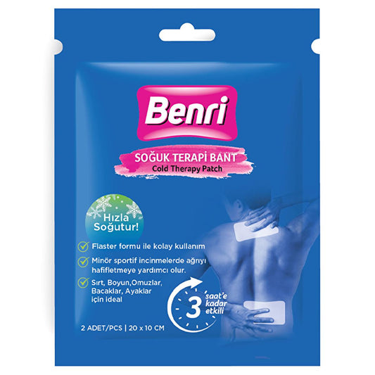 Benri Cold Therapy Band for Pain Relief - Hydrogel Structure, Up to 3 Hours Relief for Muscle and Joint Pain, Sports Injury Recovery