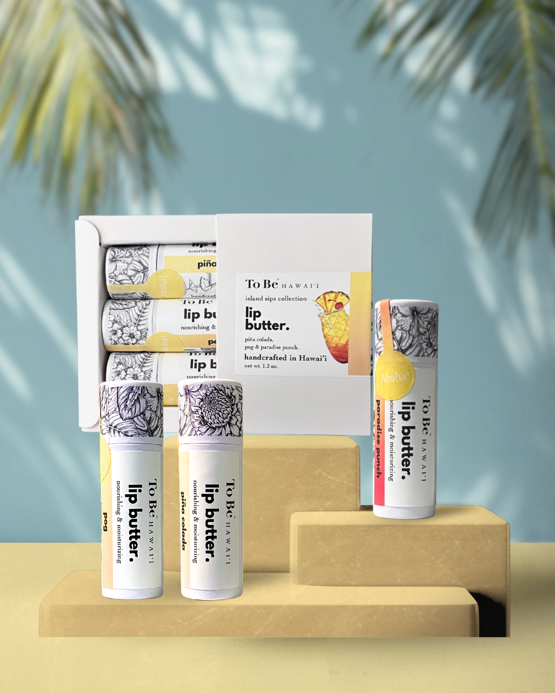 To Be Hawai'i Island Sips Lip Butter Gift Set Skin Care To Be Hawai'i