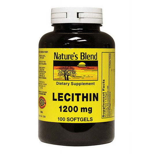 Nature's Blend Lecithin, 1200 Mg Capsules 100 Ct Vitamins & Supplements Pasteur Pharmacy