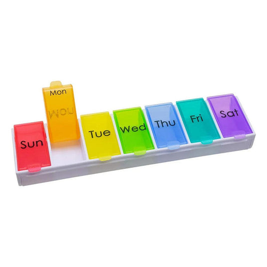 Ezy Dose Pill Organizer Rainbow Colors Travel Pillows Pasteur Pharmacy
