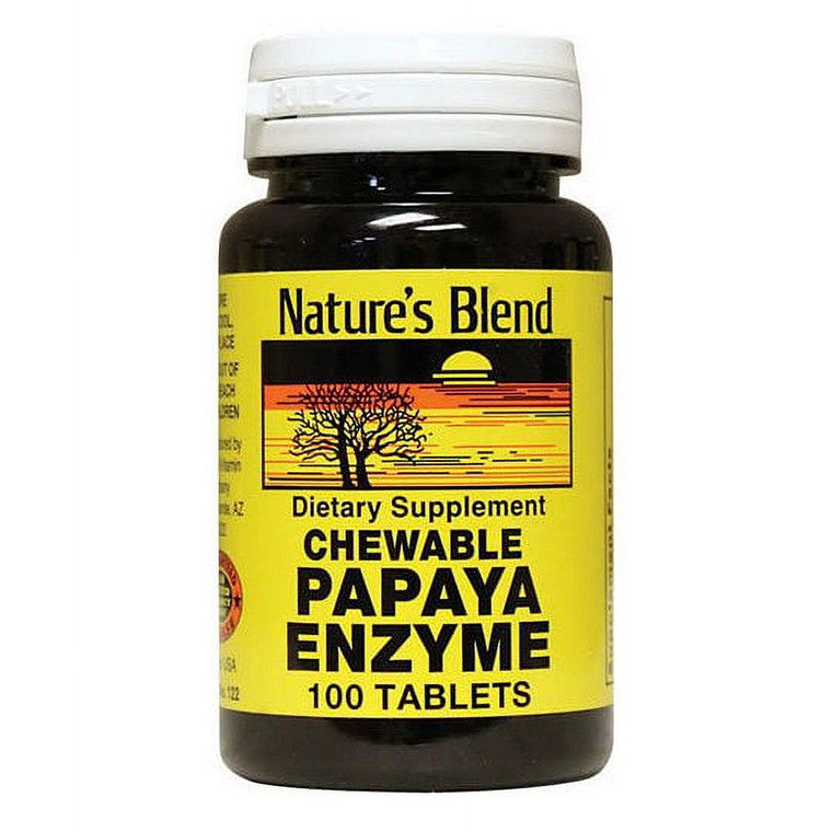 Nature's Blend Papaya Digestive Enzyme, 100 Chews Vitamins & Supplements Pasteur Pharmacy