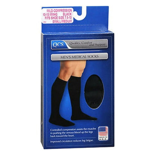 Loving Comfort Dress Socks Knee High Closed Toe Men's 10-15Mmhg Black -Small/Medium Medical Pasteur Pharmacy