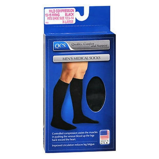 Scott Specialties QCS Men's Medical Socks – Mild Compression (2 Pairs, Black) Health & Beauty Pasteur Pharmacy