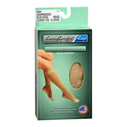 Loving Comfort® Knee High Support Stockings – Firm Compression (Beige, XL) Tortillas & Wraps Pasteur Pharmacy