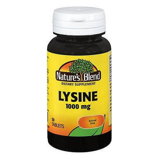 Nature's Blend Lysine, 1000 Mg, 50 Tabs Vitamins & Supplements Pasteur Pharmacy