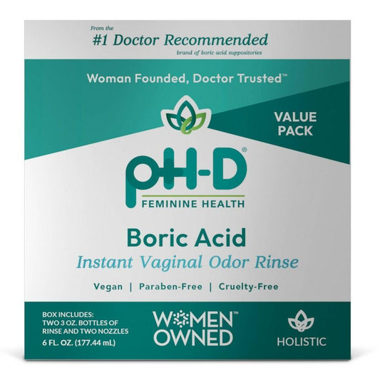pH-D Feminine Health P H Vaginal Odor Rinse, Instant, Boric Acid 6 Fl Oz Health & Beauty Pasteur Pharmacy