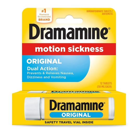Dramamine Tablets Original Formula 50 Mg Motion Sickness Relief Health & Beauty Pasteur Pharmacy