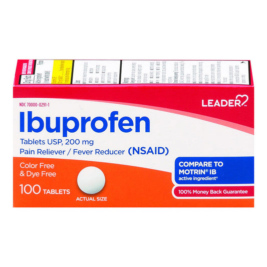 Leader Ibuprofen, 200 Mg, Tablets Medicine & Drugs Pasteur Pharmacy