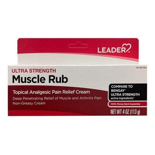 Leader Muscle Rub Ultra Strength Cream 4 Oz Medicine & Drugs Pasteur Pharmacy