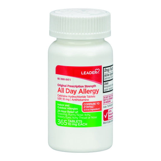 Leader Health Care All Day Allergy, 10 Mg Original Prescription Strength, Tablets Medicine & Drugs Pasteur Pharmacy