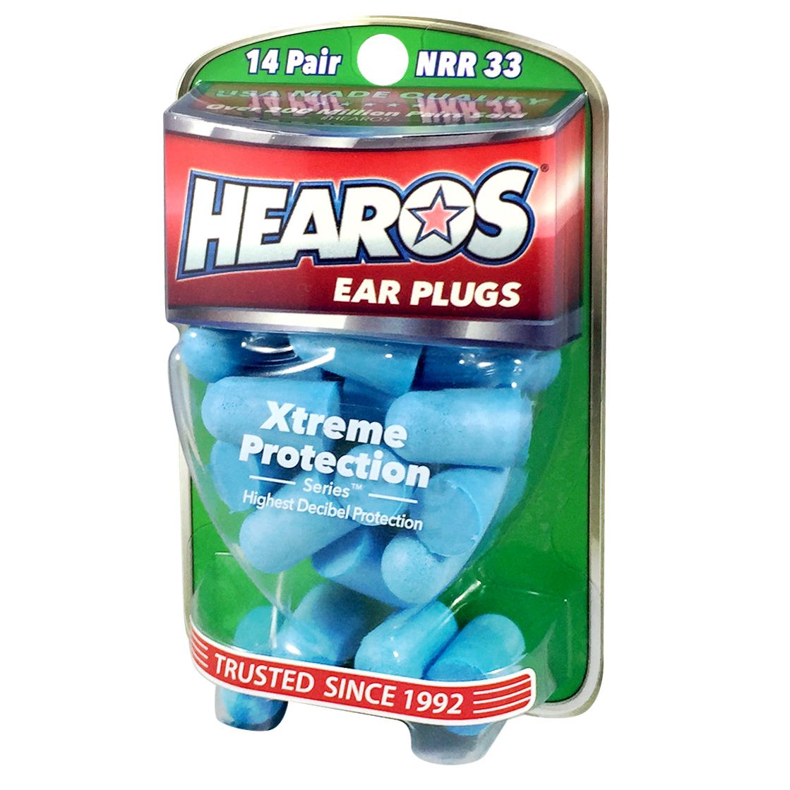 Bouchons d'oreilles Hearos Xtreme Protection Series, 14 paires