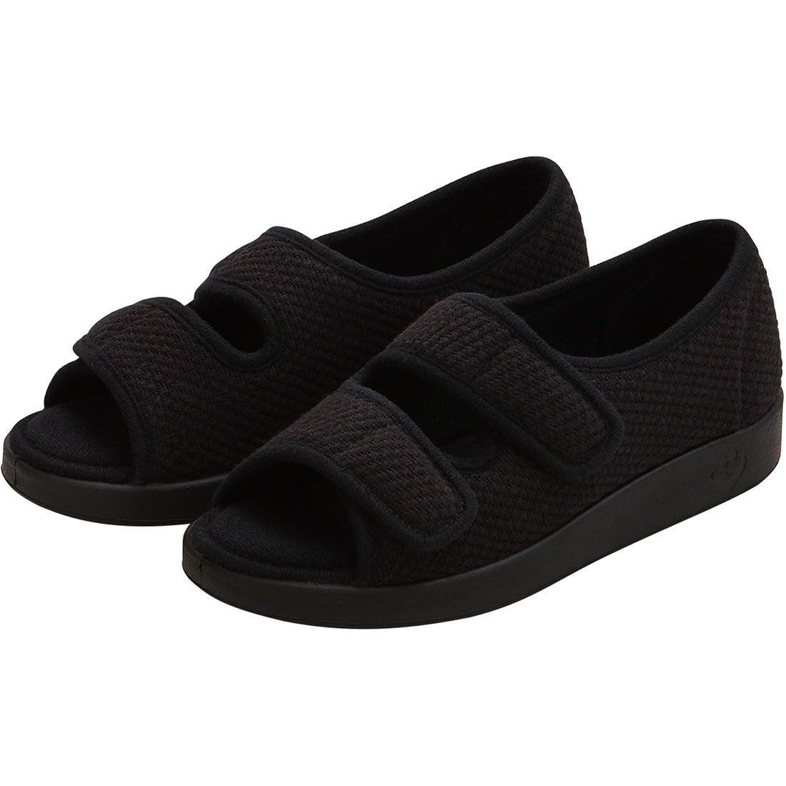 Silvert s Womens Easy Closure Sandal For Indoors & Outdoors Black Medical Supplies Pasteur Pharmacy
