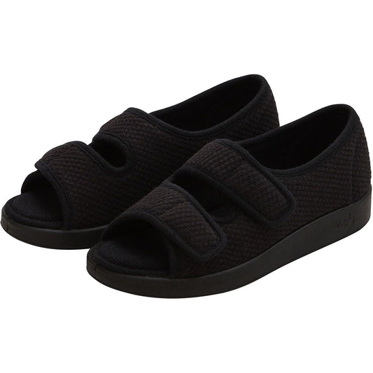 Silvert s Womens Easy Closure Sandal For Indoors & Outdoors Black Medical Supplies Pasteur Pharmacy