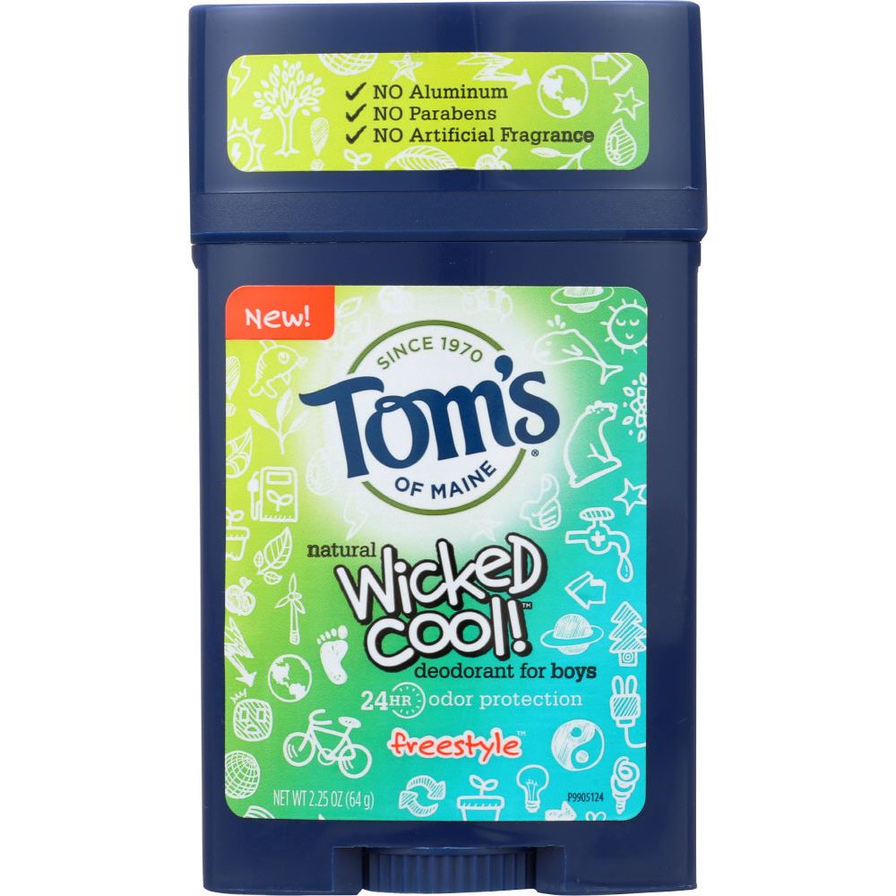 Tom's of Maine Wicked Cool! Freestyle Natural Deodorant Stick For Boys - 2.25oz Deodorant Pasteur Pharmacy