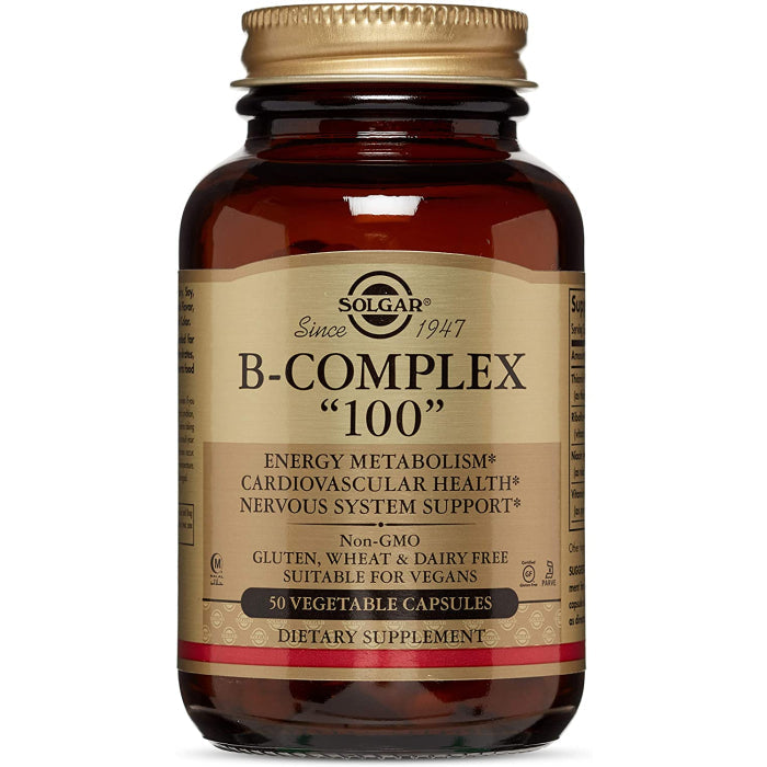 Solgar Vitamin B-Complex "100" Vegetable Capsules, 50 Vitamins & Supplements Pasteur Pharmacy