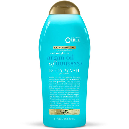 OGX Radiant Glow + Argan Oil of Morocco Extra Hydrating Body Wash, 19.5 oz Body Wash Pasteur Pharmacy