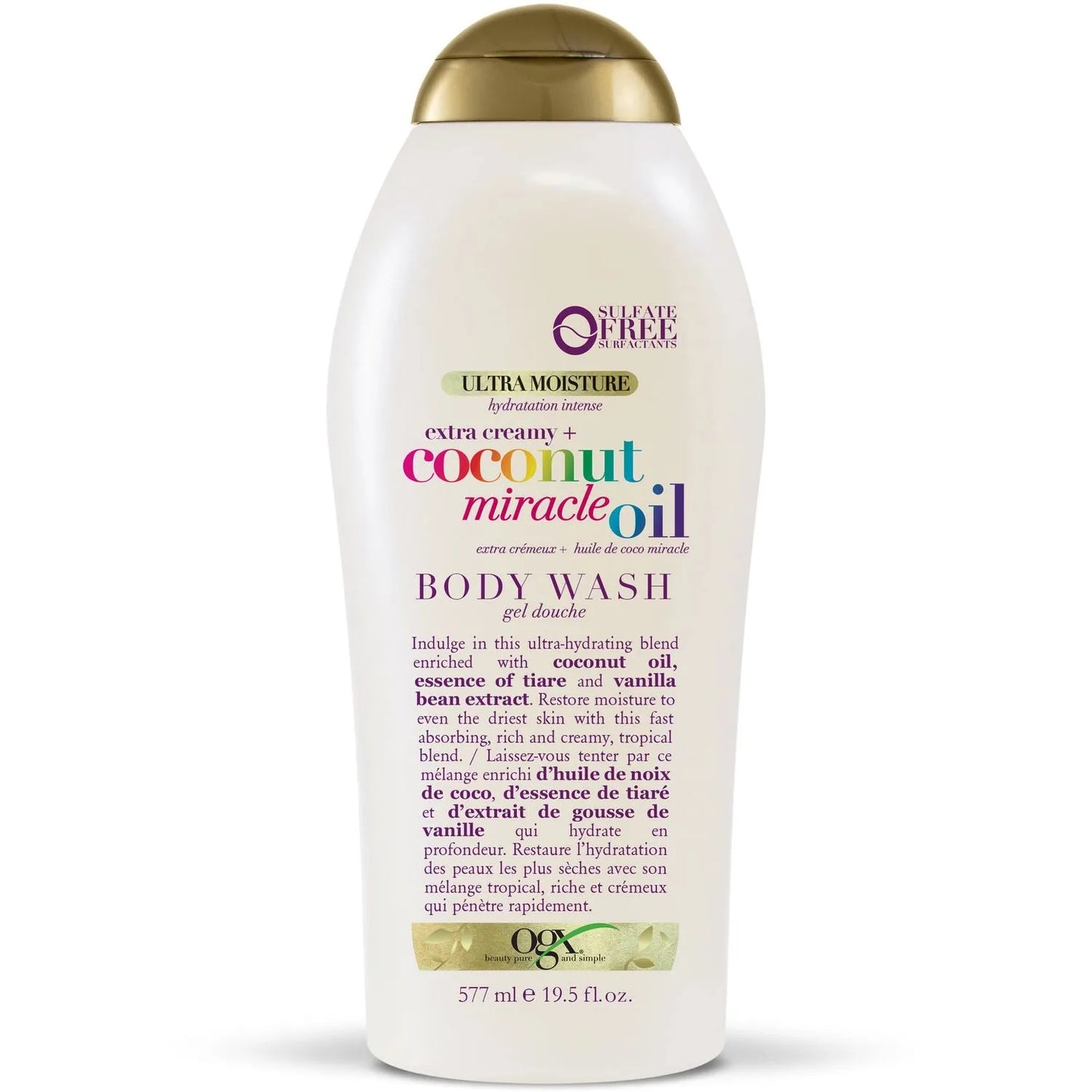 OGX Extra Creamy + Coconut Miracle Oil Ultra Moisture Body Wash - 19.5 Fl Oz Body Wash Pasteur Pharmacy