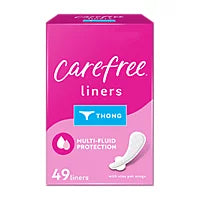 Carefree Thong Pantiliners with Wings 49 Count Feminine Pads & Protectors Pasteur Pharmacy