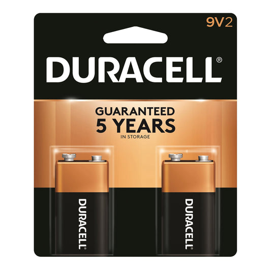 Duracell Coppertop 9V Batteries - 2pk Alkaline Battery Batteries Pasteur Pharmacy