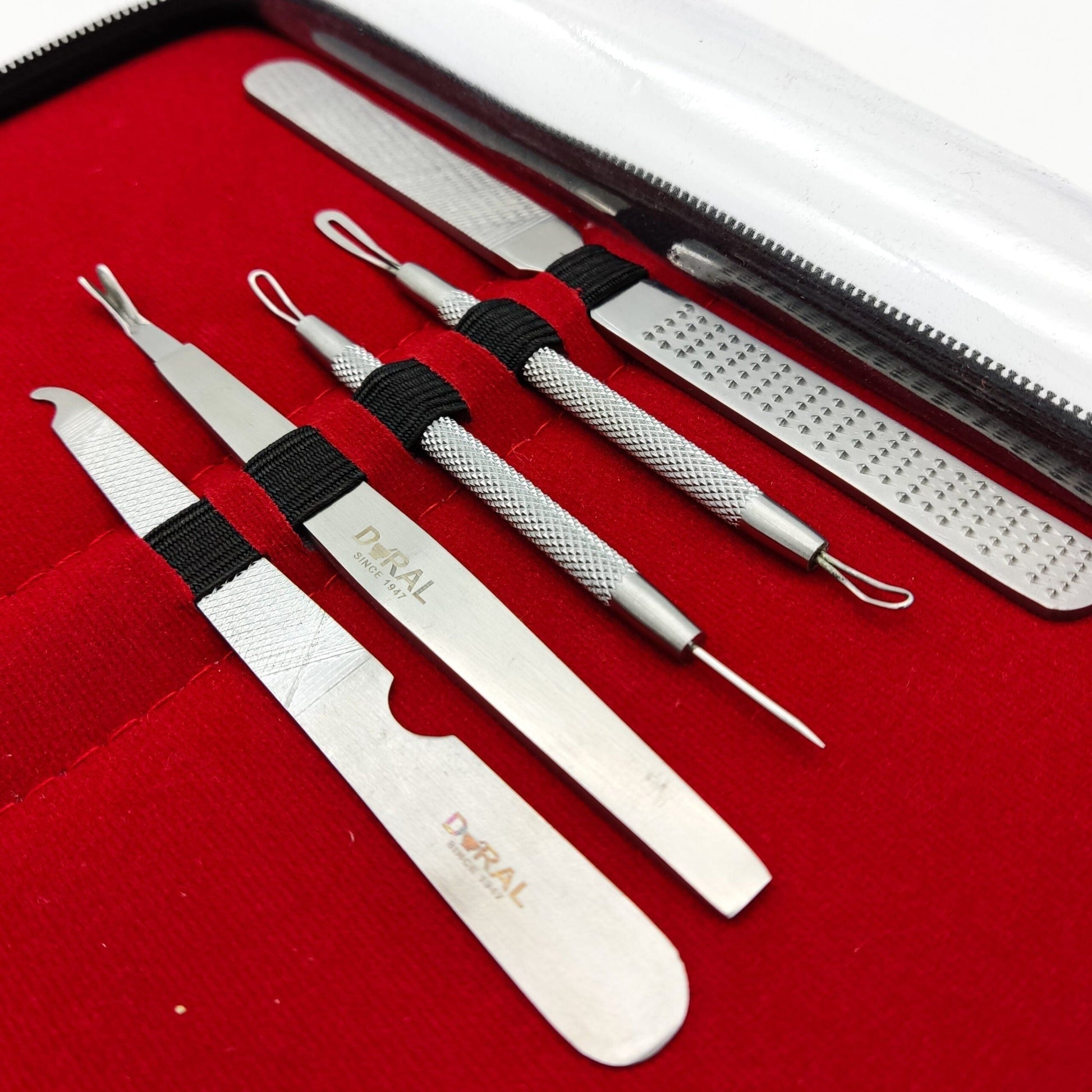 Dural Manicure/ Pedicure/Facial Complete Kit with Leather Case Stainless Steel (Grade A+) Manicure/Pedicure/Facial Kit Pasteur Pharmacy
