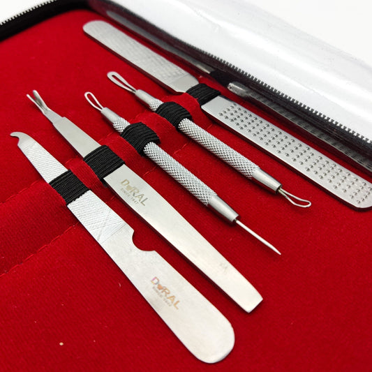 Dural Manicure/ Pedicure/Facial Complete Kit with Leather Case Stainless Steel (Grade A+) Manicure/Pedicure/Facial Kit Pasteur Pharmacy