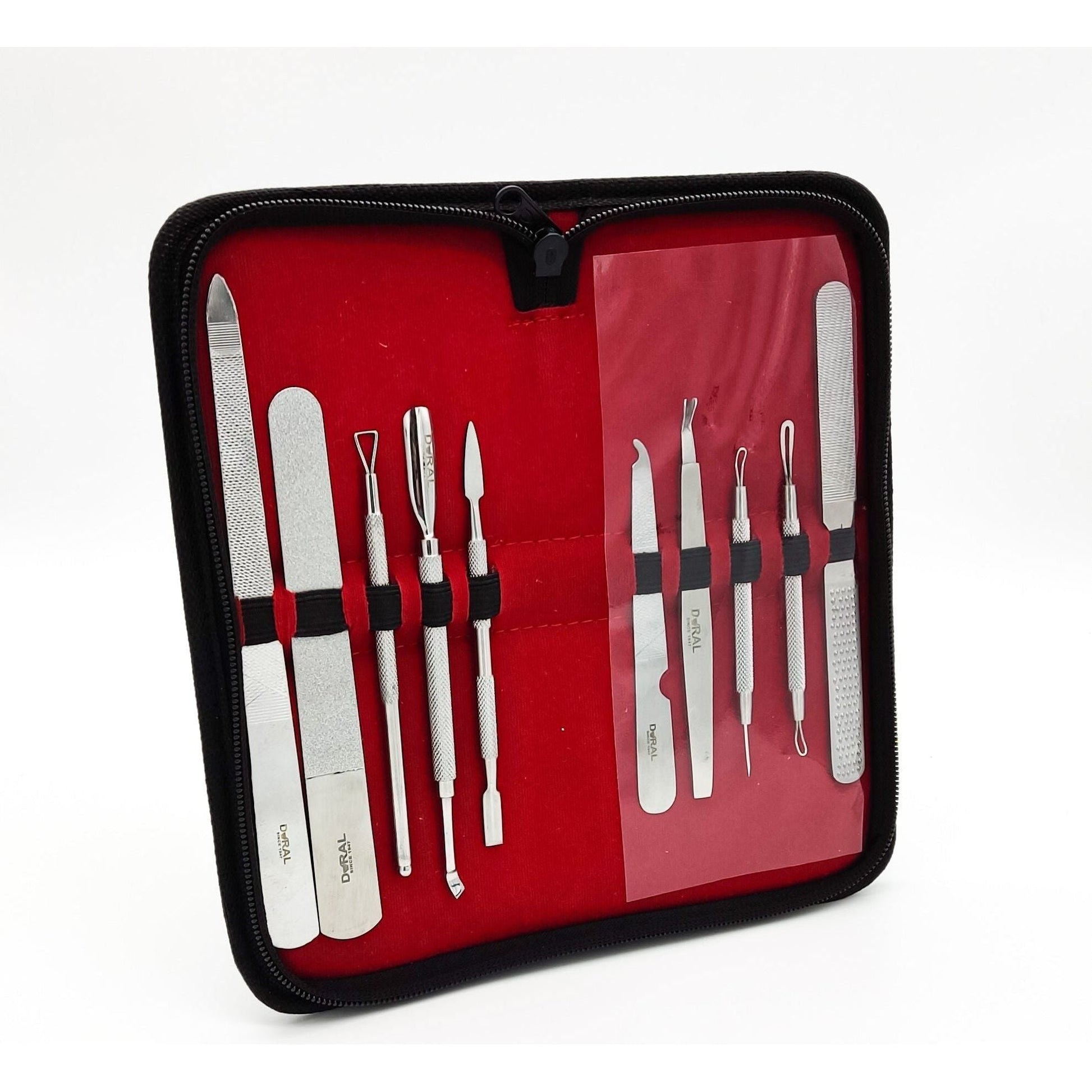 Dural Manicure/ Pedicure/Facial Complete Kit with Leather Case Stainless Steel (Grade A+) Manicure/Pedicure/Facial Kit Pasteur Pharmacy