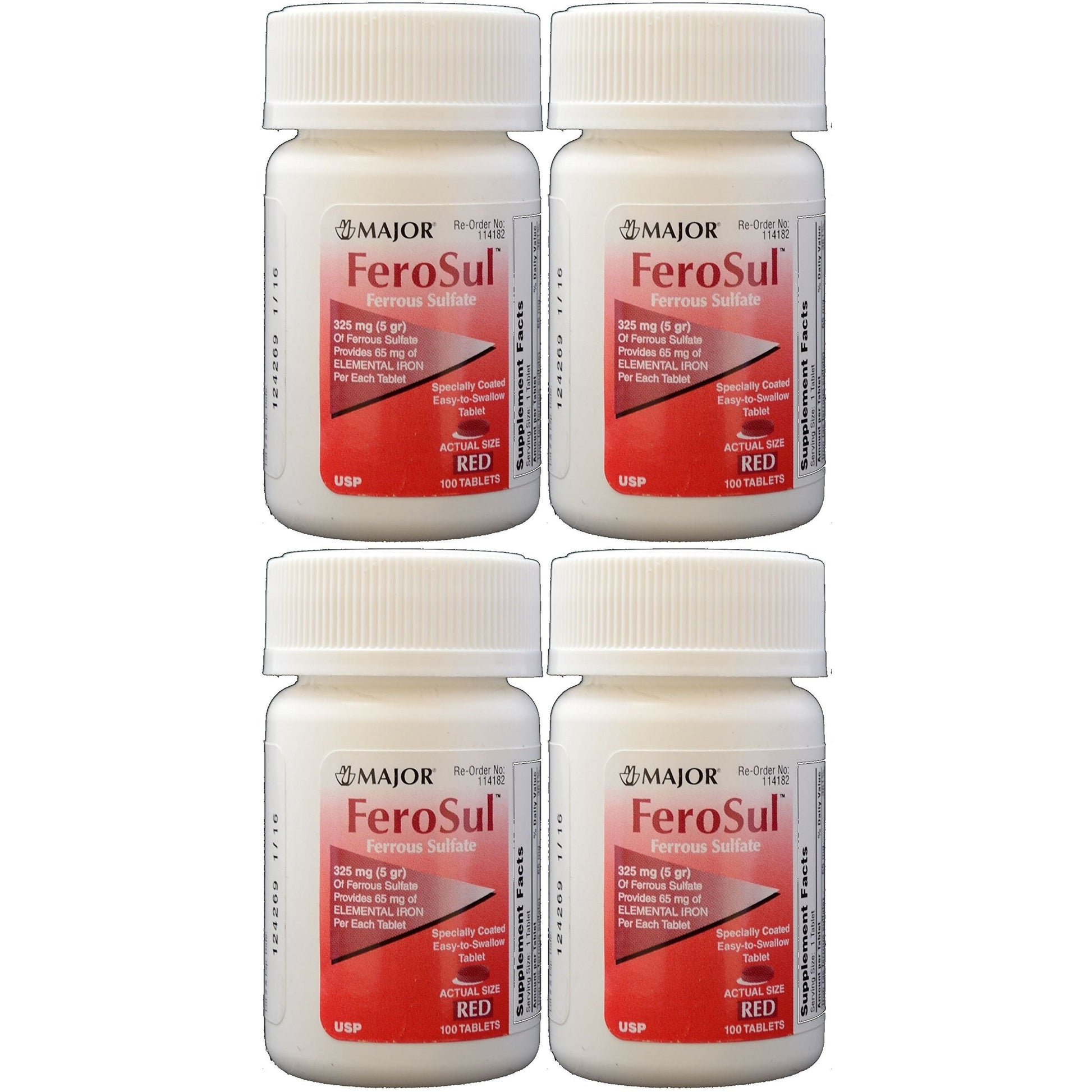 Major FeroSul Ferrous Sulfate 325mg, 100 Tablets Health & Beauty Pasteur Pharmacy
