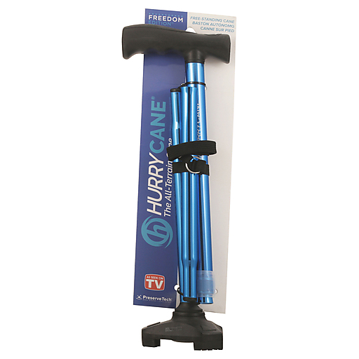 HurryCane Freedom Edition Folding With T Handle, Blue Canes & Walking Sticks Pasteur Pharmacy