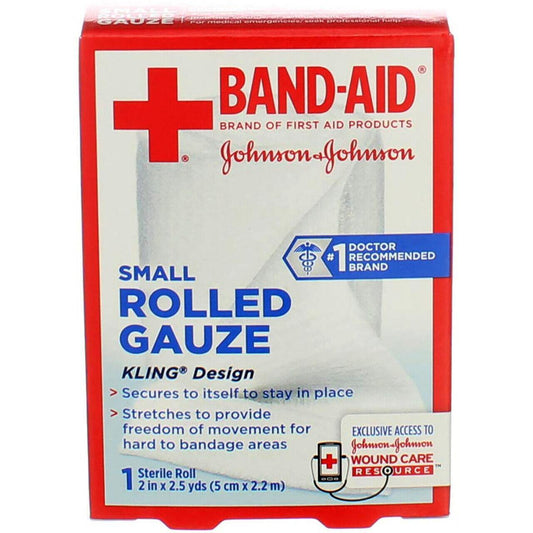 Band-Aid Brand Flexible Rolled Gauze – 1 Roll First Aid Pasteur Pharmacy