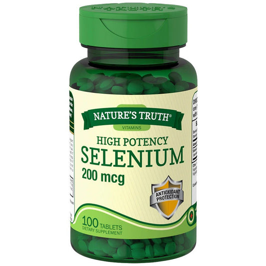 Nature's Truth High Potency Selenium, 200 Mcg, 100 Tablets Vitamins & Supplements Pasteur Pharmacy