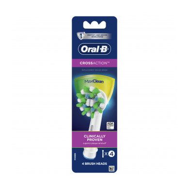 Oral B Cross Action Electric Toothbrush Replacement Brush Heads - 4ct Oral Care Pasteur Pharmacy